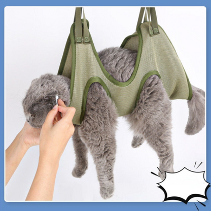 Cat Grooming Restraint Bag with Hammock – Stress-Free Grooming for Your Feline Friend