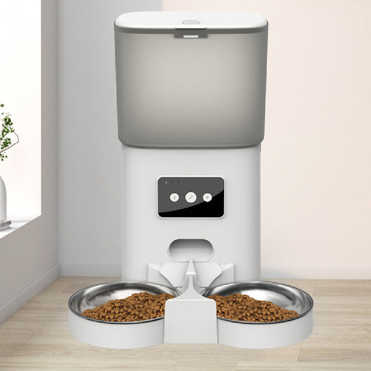 Smart Automatic Pet Feeder with Dual Feeding Trays – Intelligent Feeding System for Dogs and Cats