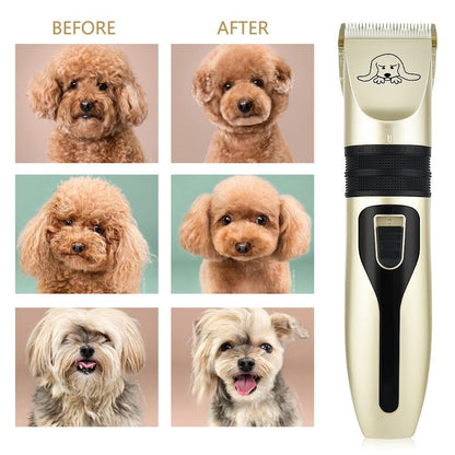 Dog Hair Trimmer Set – Professional Pet Electric Clipper with Rechargeable Battery